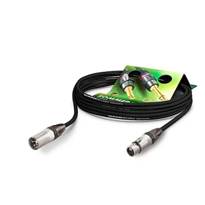 Bild av Sommarkabel mikrofonkabel Stage 22 Highflex XLR 3 polig Neutrik NC3MXX/XLR NC3FXX, med kardborreband, svart (20 m)