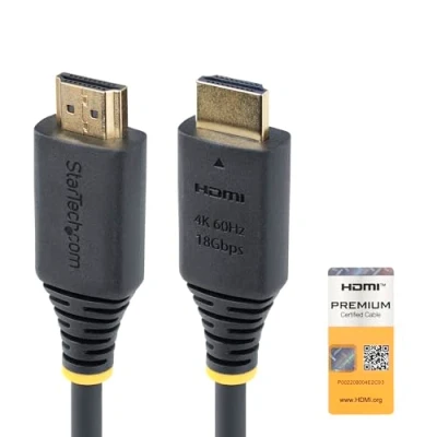 Bild av StarTech.com 2m (6.6ft) Premium Certified High Speed HDMI cable 4K60Hz with Ethernet 2 m