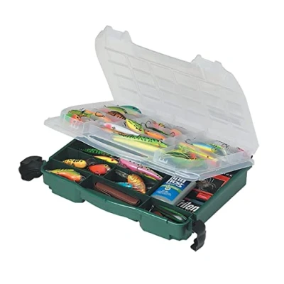 Bild av PLANO LockJaw SatchelDouble Sided Tackle Box, Fishing Equipment Storage kompakt tacklingslåda, väska, perfekt för förvaring av beten, hardbaits, softbaits och andra fiskeredskap.