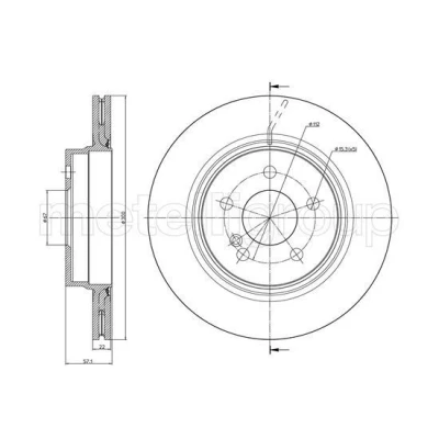 Bild av METELLI 23 1027C Disque de frein 300,0 22,0 5 67,0 ventilé peint MERCEDES BENZ: Classe C Berline, Break, E Coupe