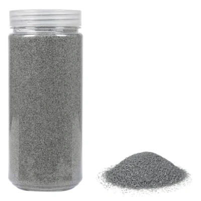 Bild av HEKU högkvalitativ grå dekorativ sand (ca 750 g) I fint korn (0,10,5 mm) återförslutningsbar burk mångsidig för dekoration och hantverk,