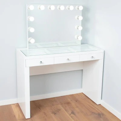 Bild av Bright Beauty Vanity Station Timeless Stations Make Up Table With Mirror