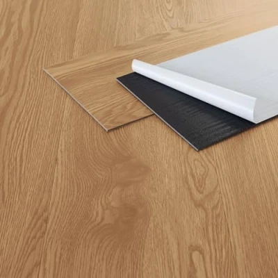 Bild av ML Design Deluxe PVC golv, självhäftande vinylplankor, vinylgolv, 91,5 cm x 15,3 2 mm, tjocklek 11,15 m²/80 plankor, röd ek, brun, trälook, halkfri, vattentät, enkel installation