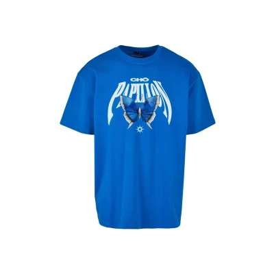 Bild av Upscale by Mister Tee Origami Heavy Tshirt med print, Storlek: Small, Cobaltblue