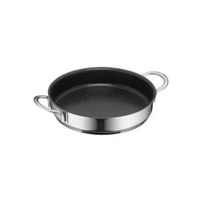 Bild av WMF Mini servering/stekpanna belagd, liten 18 cm, Cromargan polerat rostfritt stål, induktion, stapelbar, perfekt för små portioner eller singelhushåll