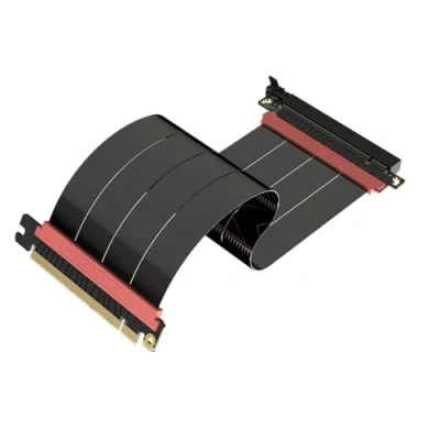 Bild av LINKUP AVA5 PCIe 5.0 stigkabel RTX5090 RX8900 GPU redo x16 128GB/s hastighet Kompatibel med 4.0 &amp; WRX80/WRX90E Rak, svart 25 cm