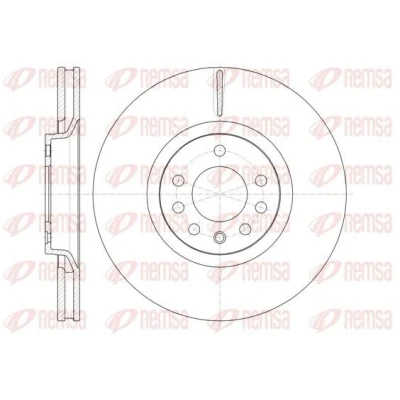 Bild av REMSA 61488.10 Disque de frein Essieu avant 320,9, 320,9 27,8 5 ventilé OPEL: Zafira B, Astra H 3/5 portes, GTC, VAUXHALL: Mk5