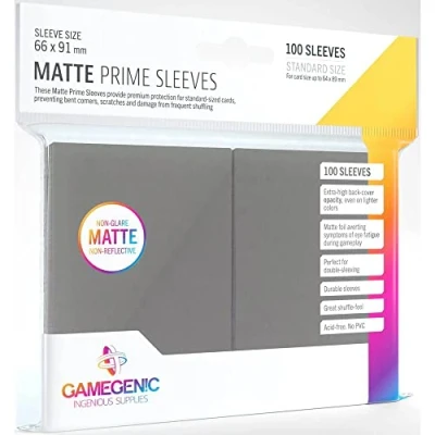 Bild av Gamegenic GGS11037ML Matte Prime Sleeves (100 Pack), Dark Grey