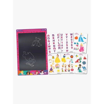 Bild av Lexibook, Disney Princess, Magic Slate, pysselleksak för flickor och pojkar, flerfärgade teckningar, 28 cm skärm, 1 penna 6 stenciler ingår, rosa, CRT10DP