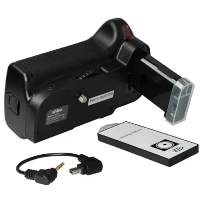 Bild av vhbw batterihandtag inklusive 2X EN EL14 batteriadapter, utlösare, centralt uppringningshjul kompatibel med Nikon D5100, D5200, D5300.