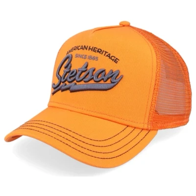 Bild av Stetson Since 1865 Trucker Keps Herrar snapback cap basebollkeps Snapback, med skärm, skärm Vinter Höst Vår Sommar One Size orange
