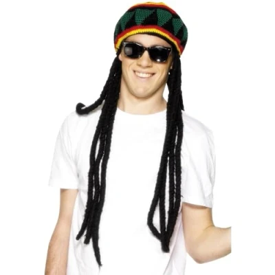 Bild av Rasta mössa, flerfärgad med dreadlocks, en storlek