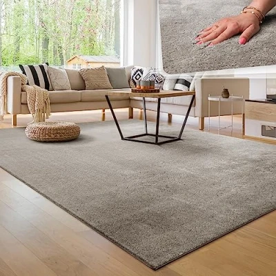 Bild av Paco Home Matta för vardagsrum enkel tvättbar mjuk kort hög, Storlek:200x280 cm, Färg:Grädde 3