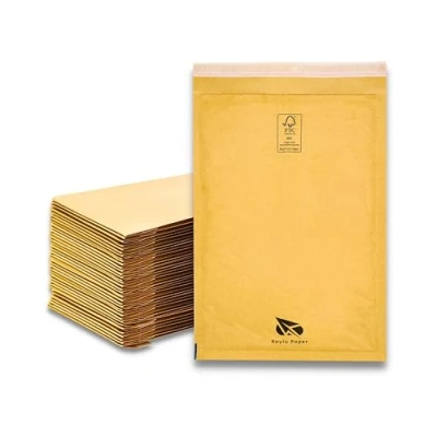 Bild av Raylu Paper® Förpackning med 50 st kraftbubbelvadderade kuvert självhäftande förslutning, kraftpaket vadderade brun (270 x 360 mm)