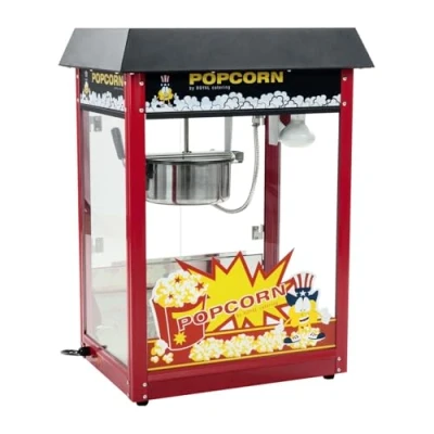 Bild av Royal Catering popcorn maskin popcornmaker RCPS 16E (1 500 W, arbetskapacitet 5 kg/h 16 l/h, krukdiameter 18,5 cm, kastrullbeläggning teflon, inkl. spade mätkopp) svart