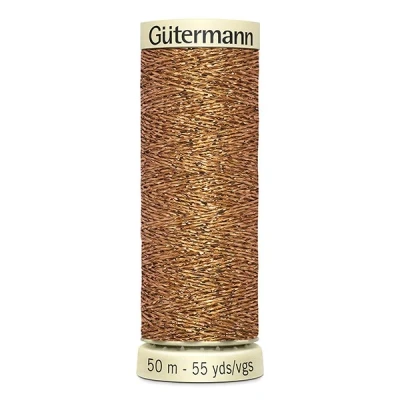 Bild av Tråd med metallisk effekt (036) 50 m Gütermann brun