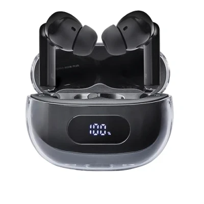 Bild av Intenso Buds Plus TWS True Wireless Hörlurar T310AE med aktiv brusreducering, ENC, Bluetooth och upp till 25 timmar. Musikuppspelning, svart