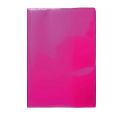 Bild av HERMA 19615 Häftklapp DIN A5 transparent set med 10, transparent, tillverkad av slitstark, avtorkbar och extra tjock polypropylenfolie, 10 häftskydd för skolhäft, rosa/rosa