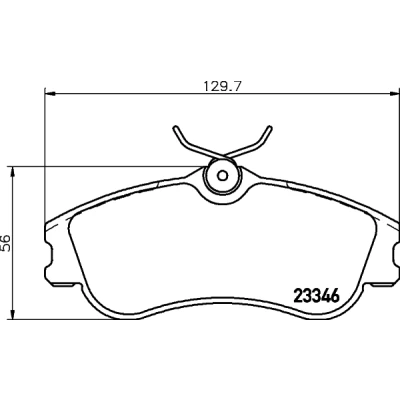 Bild av HELLA 8DB 355 018 541 Jeu de plaquettes frein non préparé pour indicateur d&#039;usure avec vis d&#039;étrier PEUGEOT: 206 3/5 portes