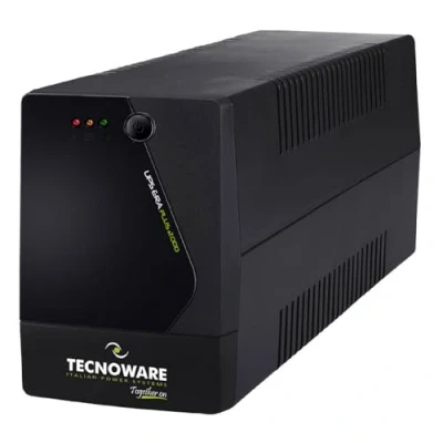 Bild av Tecnoware UPS ERA PLUS 2000, Strömförsörjning på 2000VA, Skydd mot strömavbrott för dator, modem, övervakning av video, AVR stabilisator, Software Manager, Max. autonomi 120min, Klart att användas