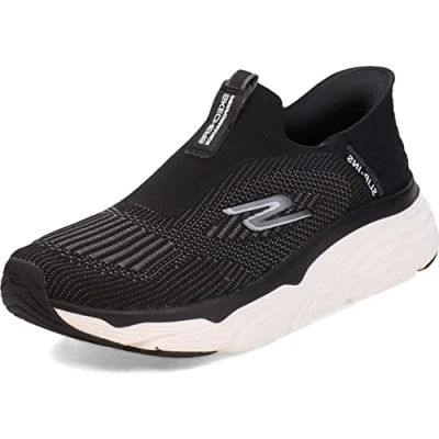 Bild av Skechers, Herr, max dämpande elit, slip on, svart/vit, 42,5 EU, 42 EU
