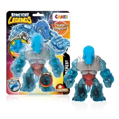 Bild av Craze Legends Stretchy Silvercrest elastiska actionfigurer för barn, stretchiga superhjältefigurer att samla med slimfyllning