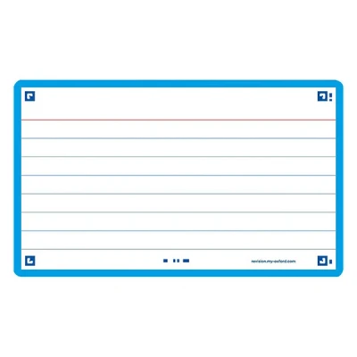 Bild av Oxford Flash 2.0 Flashkort A7 75 x 125 mm linjerat turkos 80 stycken