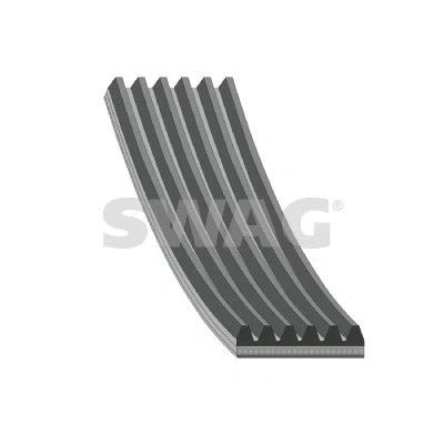 Bild av SWAG 30 93 8247 Courroie Poly V 1580 6 AUDI: Q5, A5 B8 Coupe, A4 Avant, VOLKSWAGEN: Transporter 5, 5 Bus, Amarok Pick up