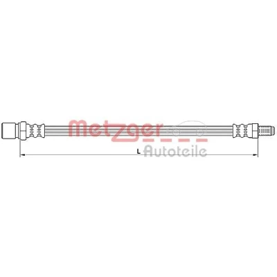 Bild av METZGER 4110641 Flexible De Frein 208 M10 x 1 MITSUBISHI: Lancer 7 Limousine