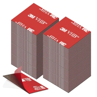 Bild av Dubbelsidig extra stark, 3M VHB starka dubbelsidiga självhäftande tabletter, tabletter för hem, kontor, fyrkantig 30 mm x (80 st)