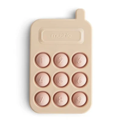 Bild av Mushie Tryckleksak För Barn och Spädbarn Sensorisk Leksak Stärker Koncentration Uppmärksamhet Säker Högkvalitet Ålder: 10+ månader Telefon Design (Blush)