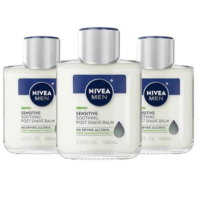 Bild av Nivea Men Sensitive After Shave Balm lugnar och återfuktar huden efter rakning 3,3 fl. Flaska (3 st)