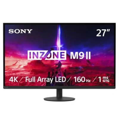 Bild av Sony INZONE M9II 27&quot; 4K Ultra HD PC spelskärm: 2160p upplösning 160Hz uppdateringsfrekvens 1ms GTG DCI P3 95% spektrum Full Array LED G Sync Adaptive VRR, svart