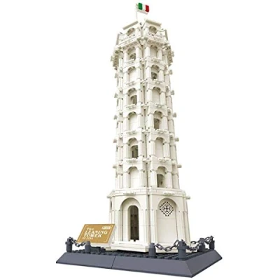 Bild av WANGE Tornet i Pisa arkitektonisk modell för montering med byggklossar