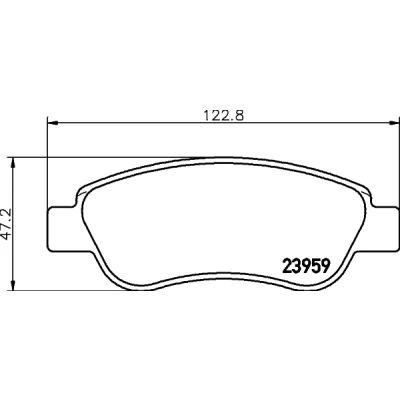 Bild av HELLA 8DB 355 012 141 Jeu de plaquettes frein non préparé pour indicateur d&#039;usure avec vis d&#039;étrier accessoires