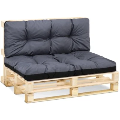 Bild av Palettdynor Utomhusdynor Ryggdyna 120 x 40 cm Dynor för Europallar Pallsoffa och Pallmöbler Palldynor Grafit