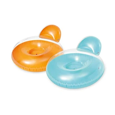 Bild av Intex Pillow Back Lounge uppblåsbar simstol 137 x 122 cm färgad, vinyl