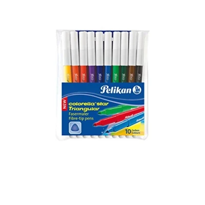 Bild av Pelikan 985663 fiberpenna Colorella Star Trigangular triangulära pennor, 1 set, 10 färger