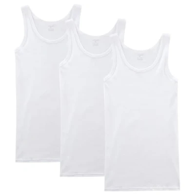 Bild av NUOZA 3/5 pack undertröja herr, tanktopp, många färger, 100 % högkvalitativ bomull, krymper inte, bleknar ogenomskinlig, 3 x vit, 5XL