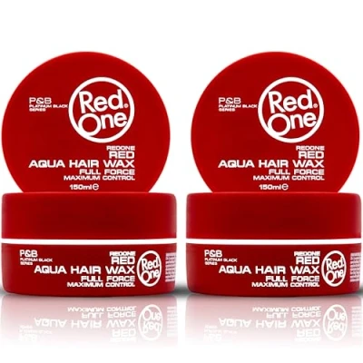 Bild av RedOne Aquatic Red stylingvax 150 ml kantkontroll gelvax för hår ultrabeständigt jordgubbsdoft maximal kontroll 2 st
