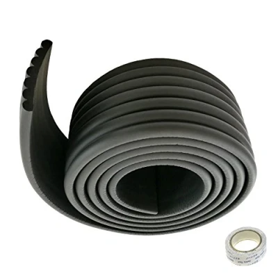 Bild av TUKA Multifunktionellt skumskyddssats, 2 m x 80 mm, universellt antikollisionsskydd, säkerhet för barn baby senior tjock barnsäker säkerhetssäkring av föremål och ytor. TKD7002 svart