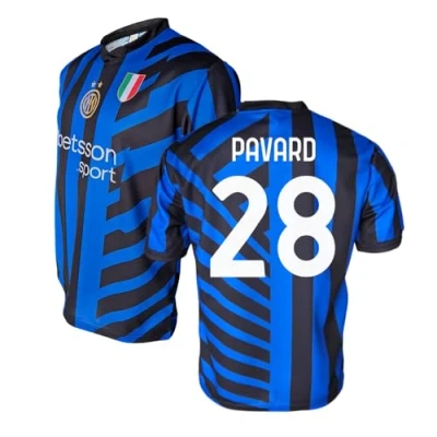 Bild av Inter Personlig 2024/2025 Home tröja med namn och nummer, officiell replikering, blå, svart, 100% polyester, vuxen barn. Perfekt för alla svarta fans