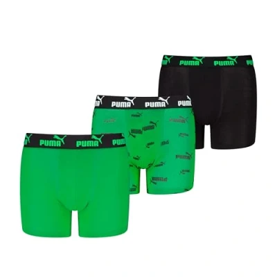 Bild av PUMA Pojkar Elements Boxer (3 pack), Svart/grön, 134 140