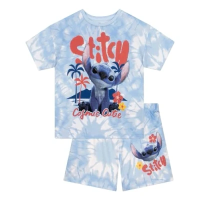Bild av Disney Lilo Och Stitch Pyjamas, Kortärmad Pyjamas För Flickor, Pyjamase, Blå 140