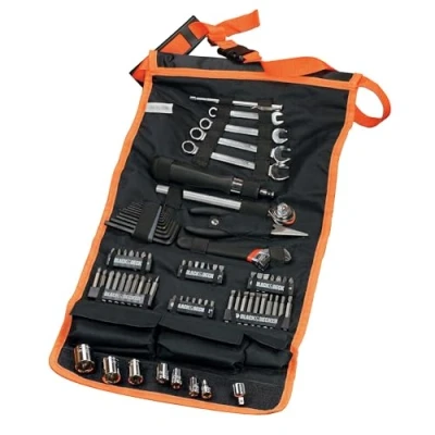 Bild av BLACK+DECKER A7063 QZ 77 delar verktyg tillbehör rulle väska