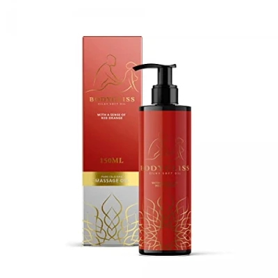 Bild av BodyGliss: Massage Oil &amp; Lube, Red Orange, 150 ml