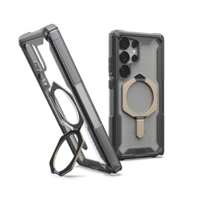 Bild av URBAN ARMOR GEAR Plasma XTE Case Samsung Galaxy S25 Ultra Kickstand Fodral (&quot;Designed for Samsung&quot; certifierat, kompatibelt med trådlös laddning, mobilskal kan öppnas) ask (transparent)/titan