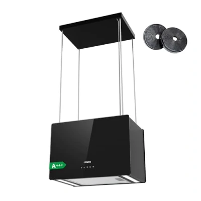 Bild av CIARRA CBCB4850 Takfläktar 48cm Island Hoods 700m3/ h 66dB (A) LED Display Touch Control Extractor Fan Recirculating &amp; Ducting Fettfilter