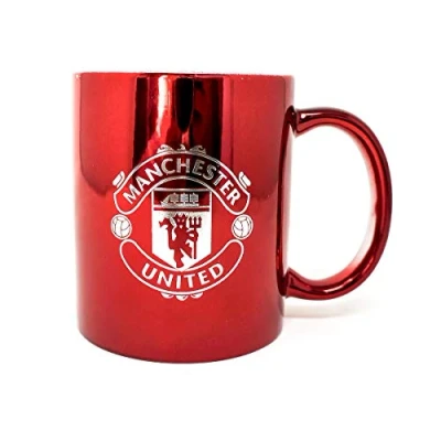 Bild av Manchester United Mug keramisk metallisk röd djävuls kopp fotboll present