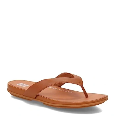 Bild av Fitflop dam gracie läder flip flops flipflop, Ljus brun, 38 EU smal